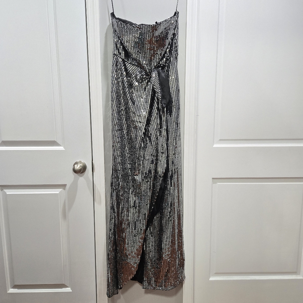 Laundry by Shelli Segal Strapless Sequin Evening Dress